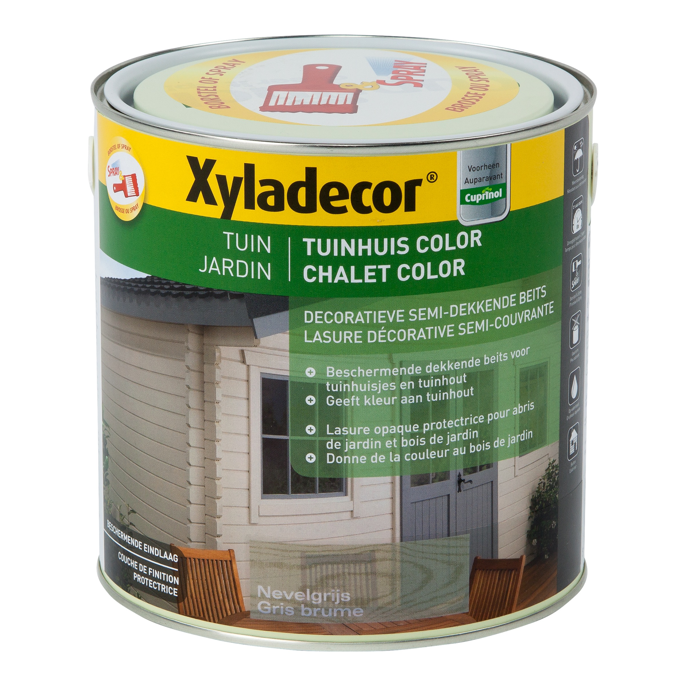 Lasure Chalet Color Mat Gris Brume 2,5 L