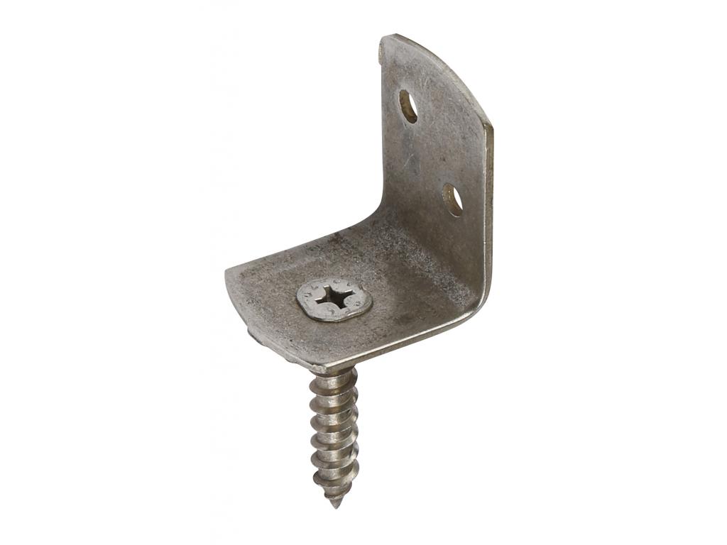 L-STEUN VOOR SCHERMEN INOX