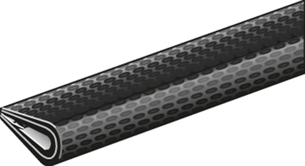 Kantbeschermingsprofiel, Kunststof, Zwart, 10x7/1, 5m, Sb