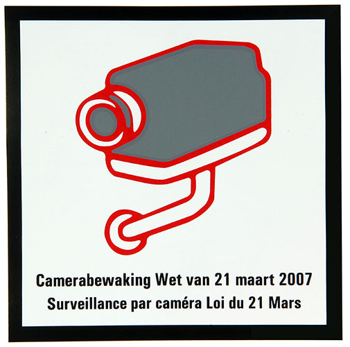 PICTOGRAM ''CAMERABEWAKING'' 10X10CM TWEETALIG