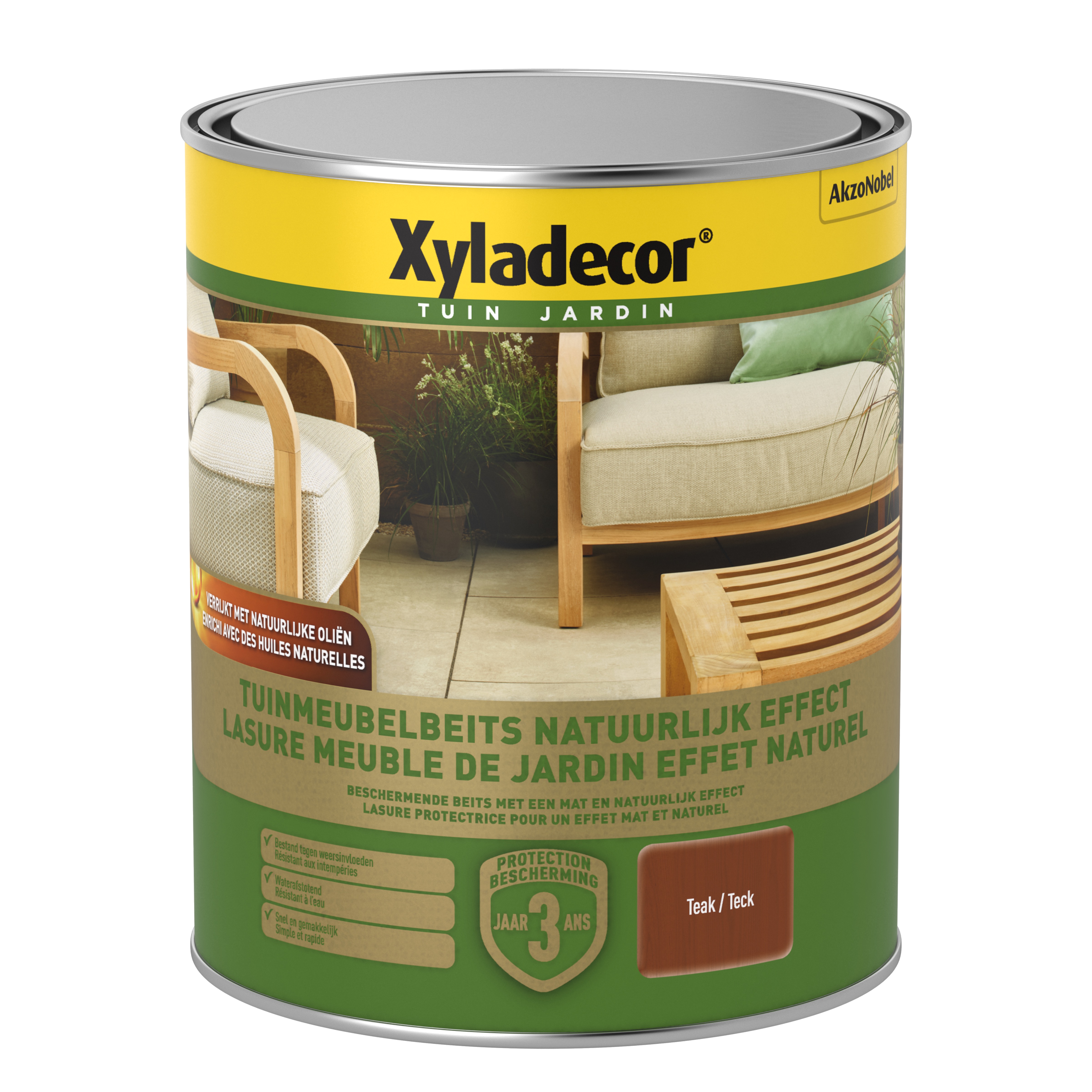 BEITS XYLA TUINMEUBEL NAT. EFFECT TEAK 0,75L